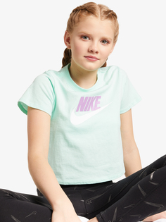 Футболка для девочек Nike Sportswear, Зеленый, размер 128-137