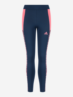 Легинсы для девочек adidas Leo, Синий, размер 152