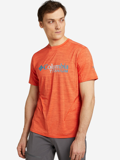 Футболка мужская Columbia M Titan Pass Graphic Tee, Оранжевый, размер 50-52