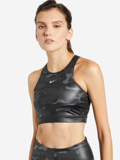 Спортивный топ бра Nike Dri-FIT Swoosh, Черный, размер 48-50