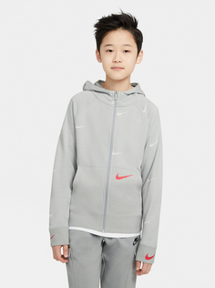 Толстовка для мальчиков Nike Sportswear Swoosh Fleece, Серый, размер 147-158