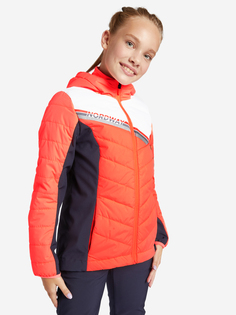 Куртка утепленная для девочек Nordway, Оранжевый, размер 146