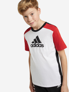 Футболка для мальчиков adidas Badge Of Sport, Белый, размер 128