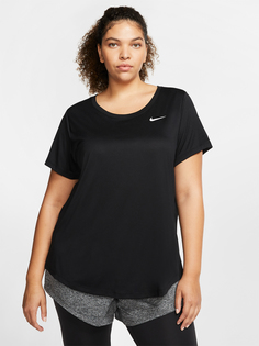 Футболка женская Nike Dri-FIT Legend, Plus Size, Черный, размер 52-54