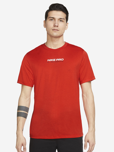 Футболка мужская Nike Pro Dri-FIT, Красный, размер 44-46