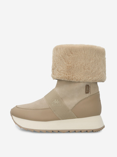 Кроссовки высокие утепленные женские Kappa Walk Tall Hi Wntr 2.0, Бежевый, размер 34.5