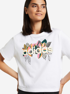 Футболка женская adidas Farm Print Boyfriend Cropped Logo, Белый, размер 52-54