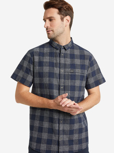 Рубашка с коротким рукавом мужская Jack Wolfskin Highlands, Синий, размер 46-48