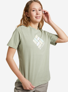 Футболка женская Columbia Timber Point Graphic Tee, Зеленый, размер 44