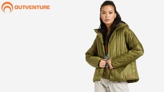 Куртка утепленная женская Outventure, Зеленый, размер 54-56
