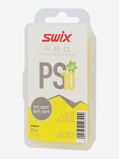 Мазь скольжения твердая Swix PS10 Yellow, 0°C/+10°C, 60 г, Желтый, размер Без размера
