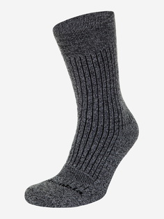 Носки, 1 пара, Columbia Cotton Rich rib crew Medium weight, Серый, размер 35-38