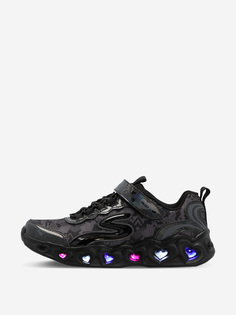 Кроссовки для девочек Skechers Heart Lights, Черный, размер 37