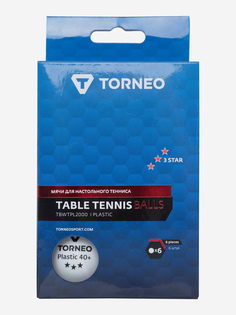 Набор мячей для настольного тенниса Torneo, 6 шт, Белый, размер Без размера