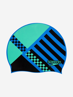 Шапочка для плавания детская Speedo Junior Slogan, Голубой, размер 53-56