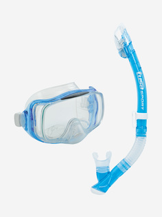 Комплект Tusa Imprex 3-D Dry: маска, трубка, Синий, размер Без размера