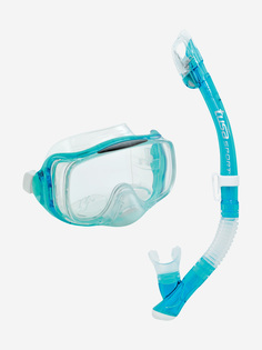Комплект Tusa Imprex 3-D Dry: маска, трубка, Голубой, размер Без размера