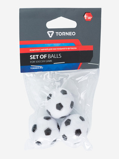 Комплект мячей для настольного футбола 3 шт. Torneo, Белый, размер Без размера