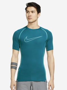 Футболка мужская Nike Pro, Зеленый, размер 44-46