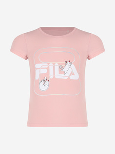 Футболка для девочек FILA, Розовый, размер 104