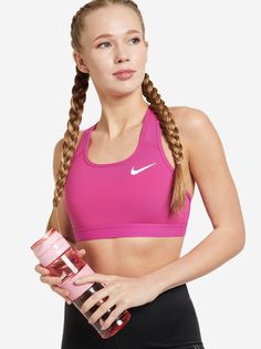 Спортивный топ бра Nike Dri-FIT Swoosh, Розовый, размер 42-44