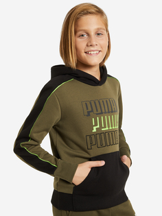 Худи для мальчиков PUMA Alpha, Зеленый, размер 117-128