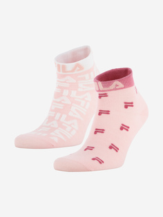 Носки для девочек FILA, 2 пары, Розовый, размер 25-27