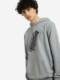 Худи мужская PUMA Power Logo, Серый, размер 50-52