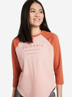 Футболка женская Columbia Sun Trek 3/4 Sleeve Tee, Розовый, размер 44