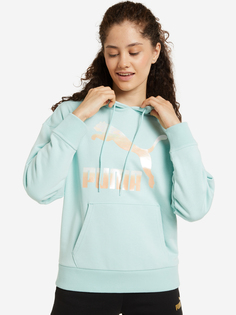 Худи женская PUMA Classics Logo, Голубой, размер 42-44
