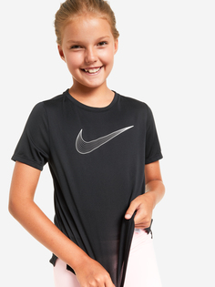 Футболка для девочек Nike Dri-FIT One, Черный, размер 156-166