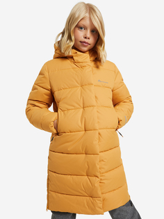 Пальто утепленное для девочек Outventure, Желтый, размер 128