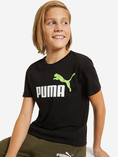 Футболка для мальчиков PUMA ESS+, Черный, размер 117-128