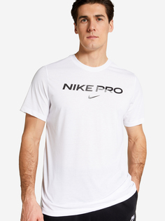 Футболка мужская Nike Pro, Белый, размер 52-54