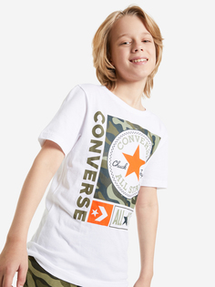 Футболка для мальчиков Converse Logo Mix Up Box, Белый, размер 133