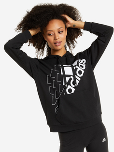 Худи женская adidas Brand Love Relaxed, Черный, размер 52-54