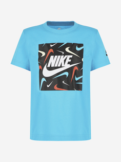 Футболка для мальчиков Nike Print, Голубой, размер 110