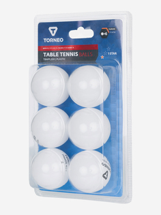 Мячи для настольного тенниса Torneo 1-Star, 6 шт., Белый, размер Без размера