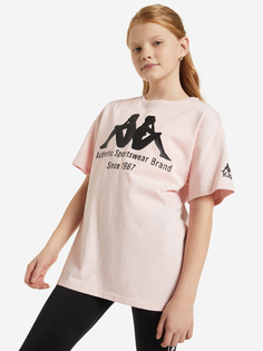 Футболка для девочек Kappa, Розовый, размер 128