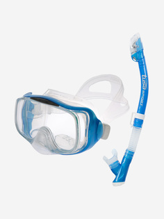 Комплект Tusa Imprex 3-D Dry: маска, трубка, Синий, размер Без размера