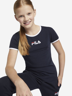 Футболка для девочек FILA, Синий, размер 140