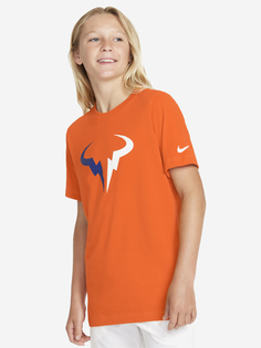 Футболка для мальчиков Nike Court Dri-FIT Rafa, Оранжевый, размер 128-137