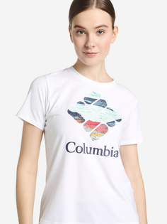 Футболка женская Columbia Sun Trek SS Graphic Tee, Белый, размер 46