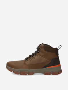 Ботинки мужские Skechers Round Toe Mid Top Lace Up Boo, Коричневый, размер 40