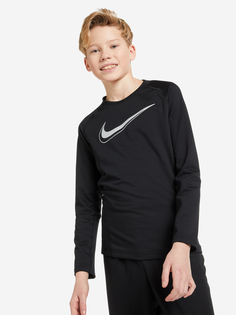 Лонгслив для мальчиков Nike Pro Dri-FIT, Черный, размер 128-137