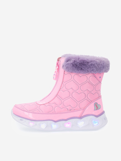 Сапоги утепленные для девочек Skechers Heart Lights, Розовый, размер 29
