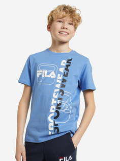 Футболка для мальчиков FILA, Голубой, размер 140
