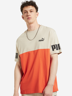 Футболка мужская PUMA Power Colorblock, Бежевый, размер 44-46