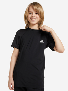 Футболка для мальчиков adidas, Черный, размер 152