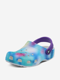 Шлепанцы для девочек Crocs Classic Solarized CGK, Голубой, размер 29